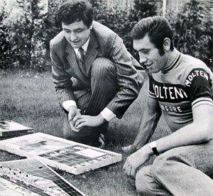 Pierre Neuville und Radprofi Eddy Merckx Pierre Neuville und Radprofi Eddy Merckx