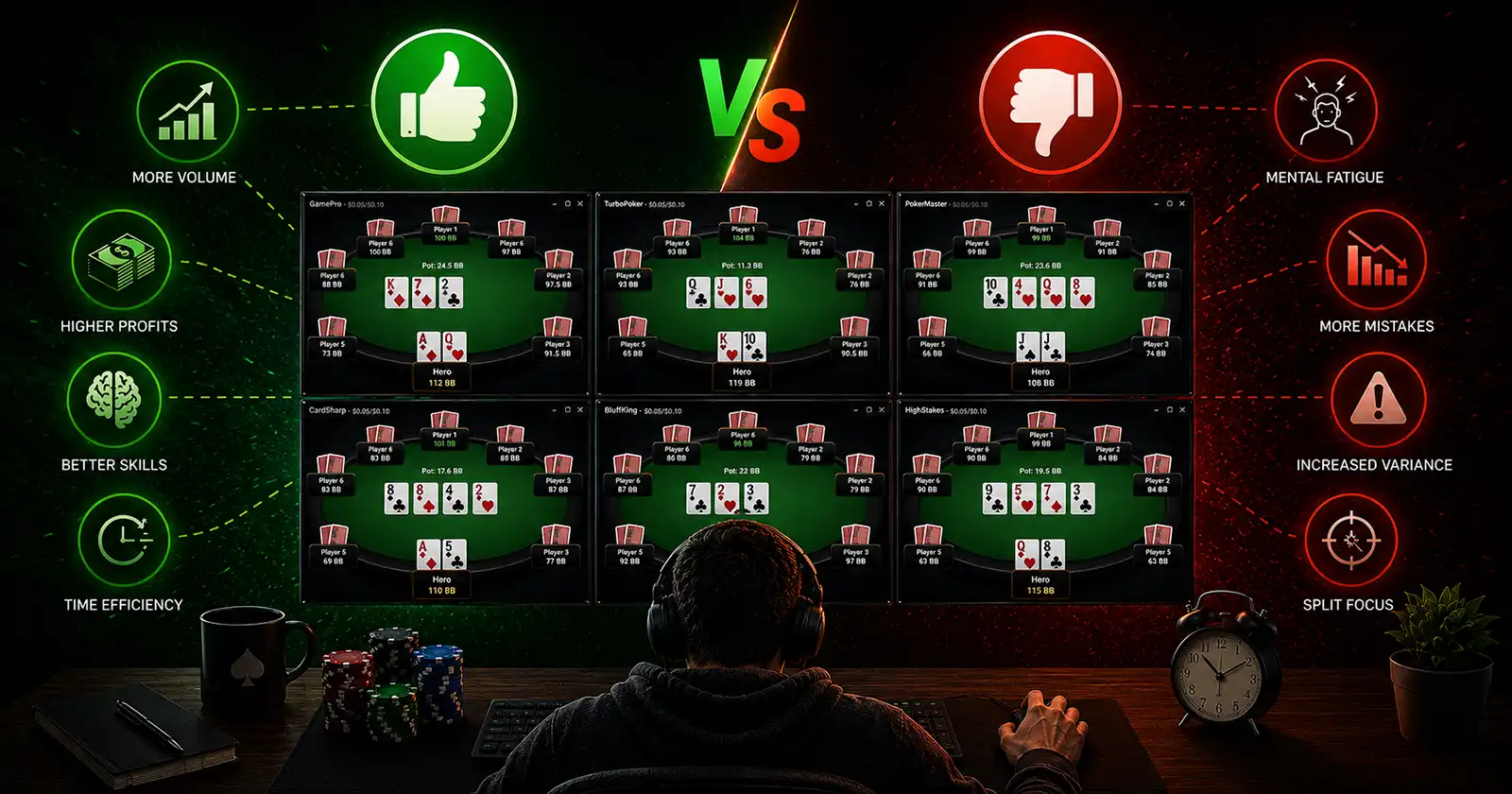 Multi-Tabling im Poker