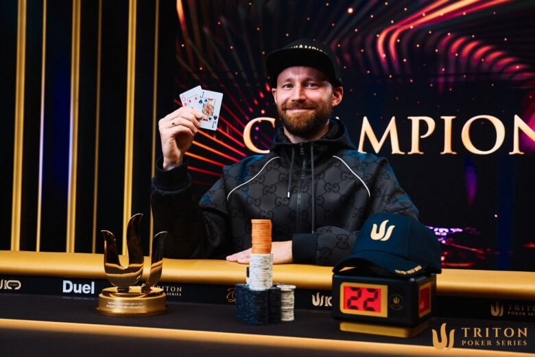 Alex Boika holt sich im $25K NLH 8-Handed $761K und damit seine erste Triton-Trophäe.