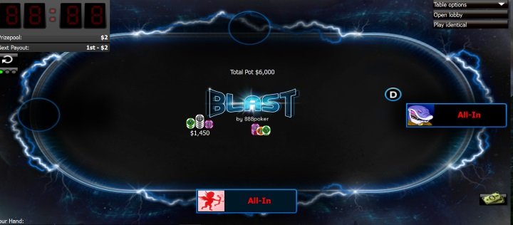 Zwangs-All-In nach Ablauf des Timers Blast Zwangsallin