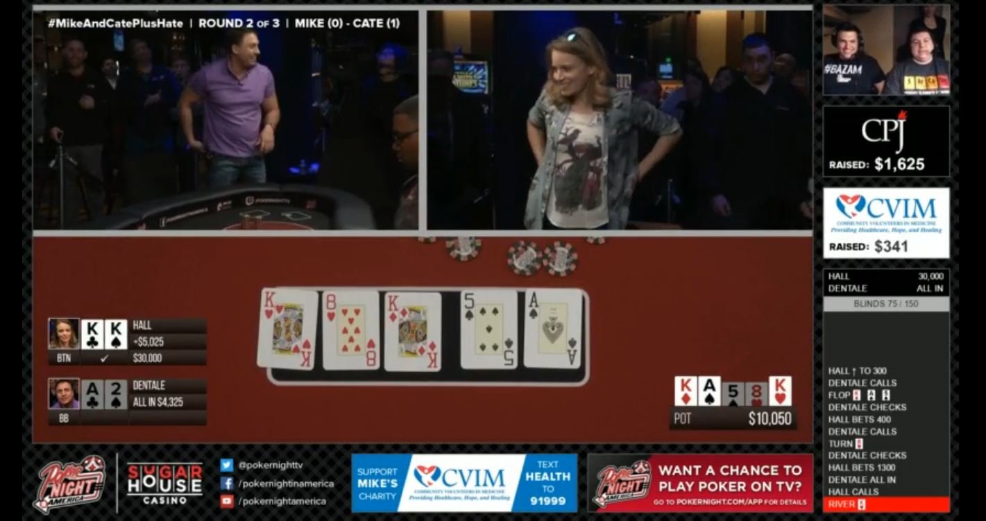 Finale Hand Cate Hall vs Mike Dentale Cate Hall vs Mike Dentale