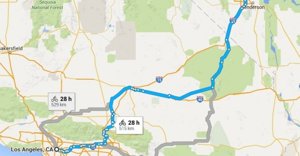 Die Strecke von Las Vegas nach L.A Die Strecke von Las Vegas nach L.A