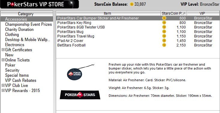 PokerStars VIP STORE PokerStars VIP STORE