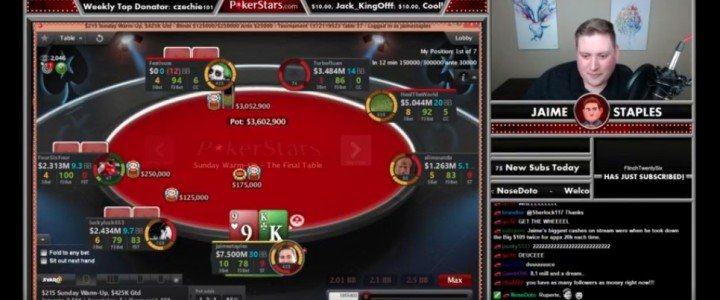 Jaime Staples am Final-Tabledes Sunday-Warm-Up Jaime Staples am Final-Table des Sunday-Warm-Up