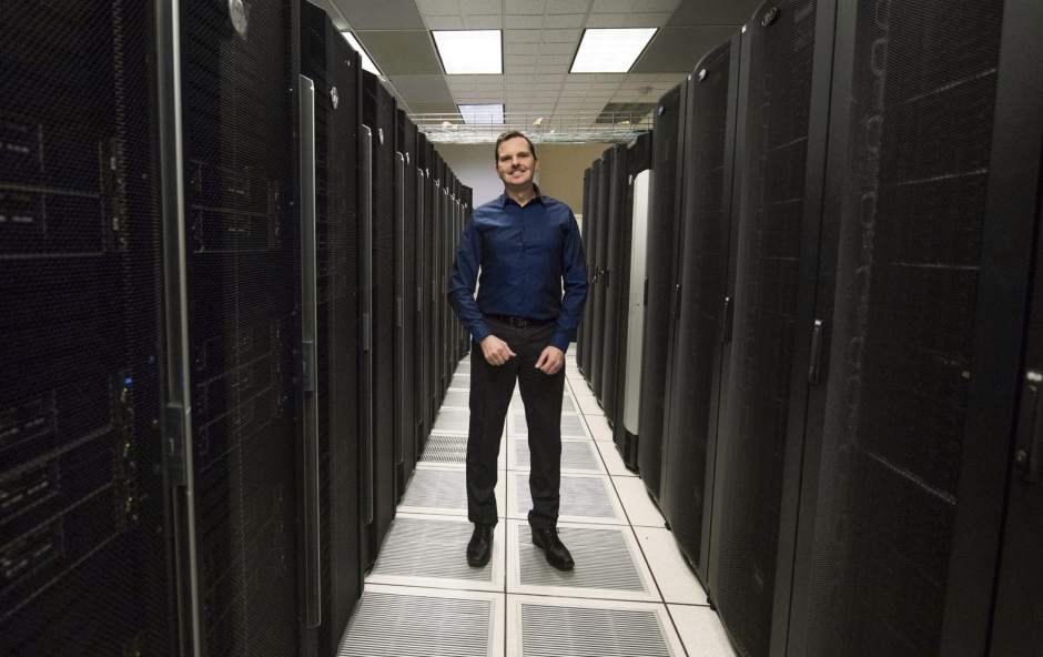 Supercomputer Bridges and Nick Nystrom, Senior Director of Research at Pittsburh Supercomputing Center (Andrew Russell, Tribune Review)