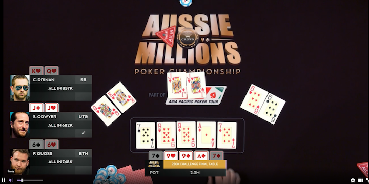 Triple All-in beim A$250k-Event der Aussie Millions Triple All-in beim A$250k-Event der Aussie Millions