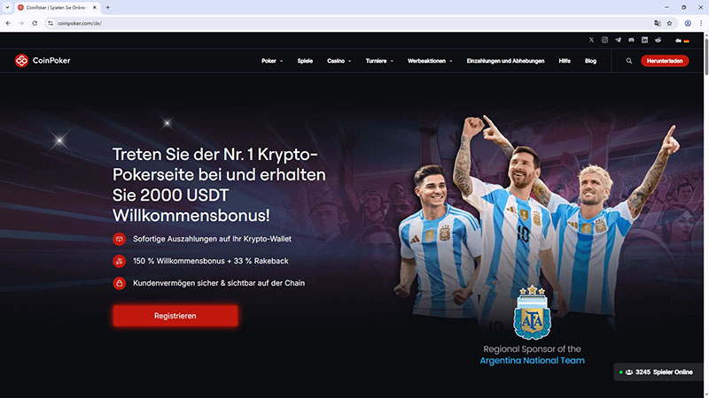 CoinPoker-Startseite