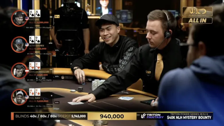 Lee kam mit 110 BB an den Final Table, verlor die Führung und ging mit 18 BB ins Heads-up gegen Wakil (89 BB).